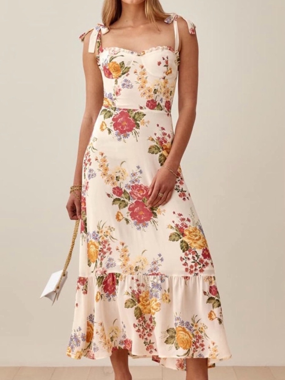 Reformation Nikita Floral Midi Dress, Sz 8